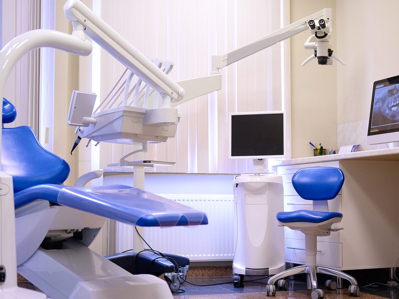 Concept interior of new modern dental clinic office. Dental equipment